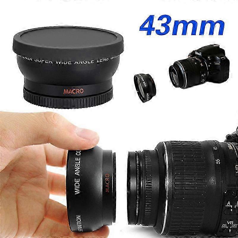 43mm 0.45x Super Macro Wide Angle Fisheye Macro Photography Lens For Canon Nikon Sony Pentax Dslr Dv Slr Camera 43mm Thread Lens