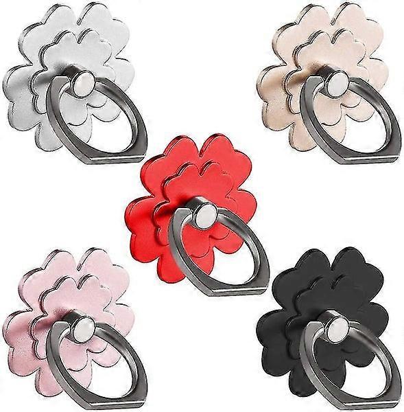 5-Piece Clover Ring Cell Phone Stand Holder