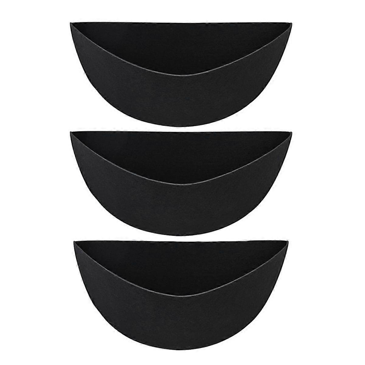 3PCS 14 Inch Half Round Planter Liners Fabric Plant Liners Half Circle Flower Basket Liners Replace