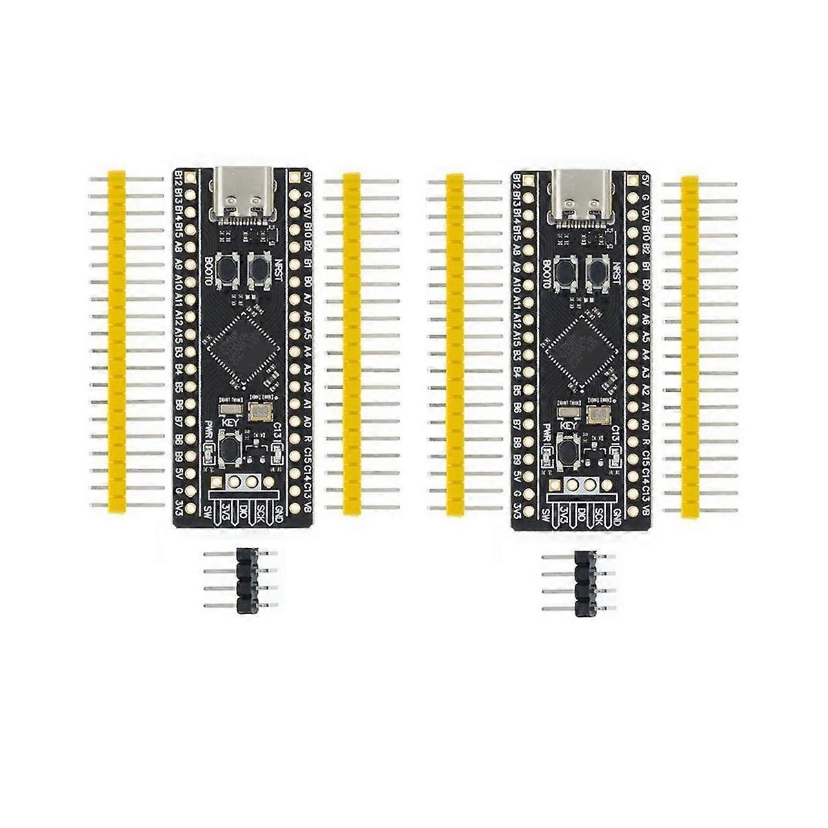 2Pcs STM32F411 Development Board, STM32F411CEU6 STM32F4 Learning Board, Support for Programming