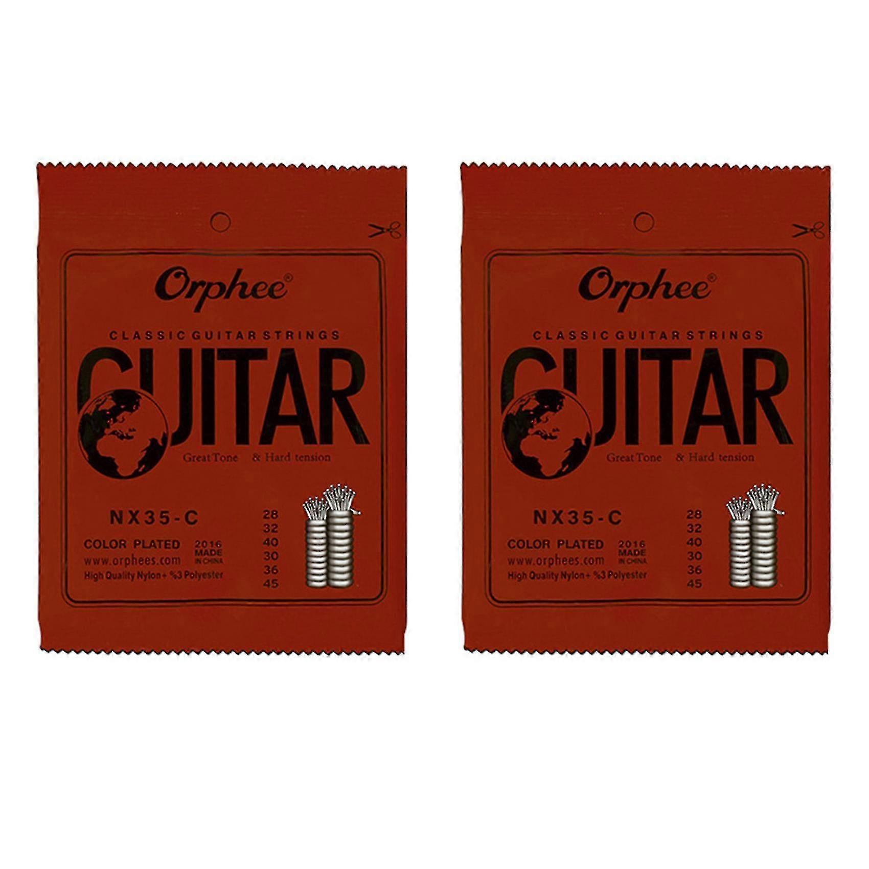Orphee 6pcs/set Nx35-c Full Set Black Nylon Classical Guitar Strings