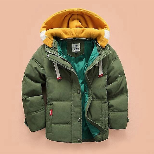 JWL- Aşağı Çocuklar & Parkas 4-10T Kış Çocuk Dış Giyim Erkek Rahat Sıcak Kapüşonlu Ceket Erkekler Için Katı Erkek Sıcak Paltolar