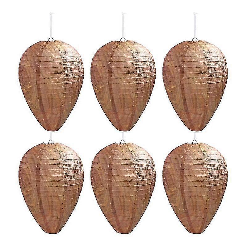 Nest Decoy, 6 Pieces Hanging Nest Natural Nest Repellent Waterproof Safe Trap Non-toxic Paper Decoy
