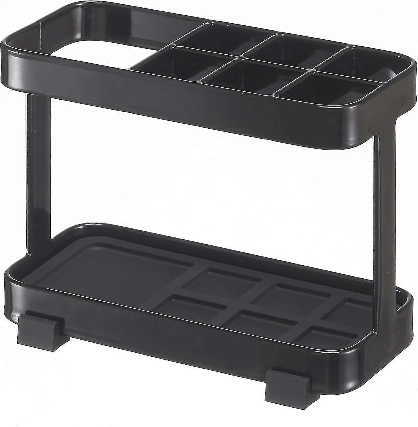 Reception 6803 Toothbrush And Toothpaste For Bathroom Counter, One Size, Black