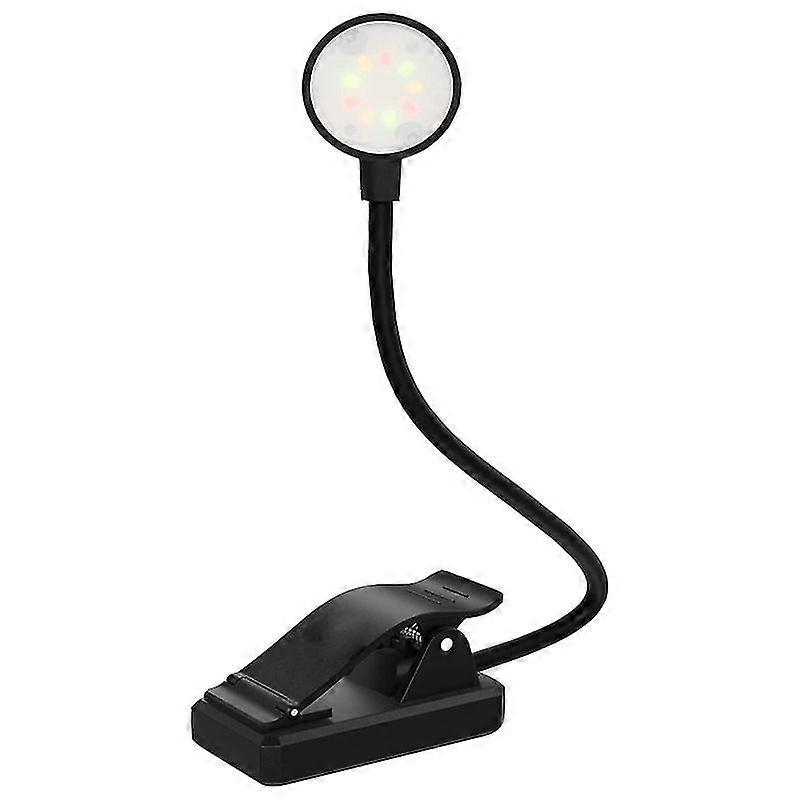 9 Led Rechargeable Reading Lamp Reading Lamp 12 Brightness Levels, Clip Lamp Clip For Books, Ereaders Reading In Bedblack1pcs