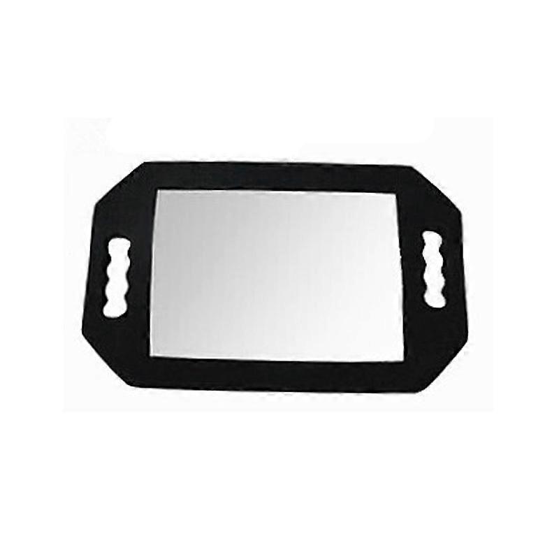 Lightweight Portable Hairdressing Mirror - Black Foam Barber Mirror - Ideal for Salons and Beauticians - Double Sided Portable Mirror - Mirror for Vie