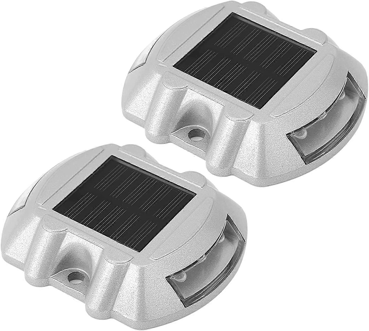 2 Sides LED Road Reflector 6 Solar Powered Floor Marker Lights