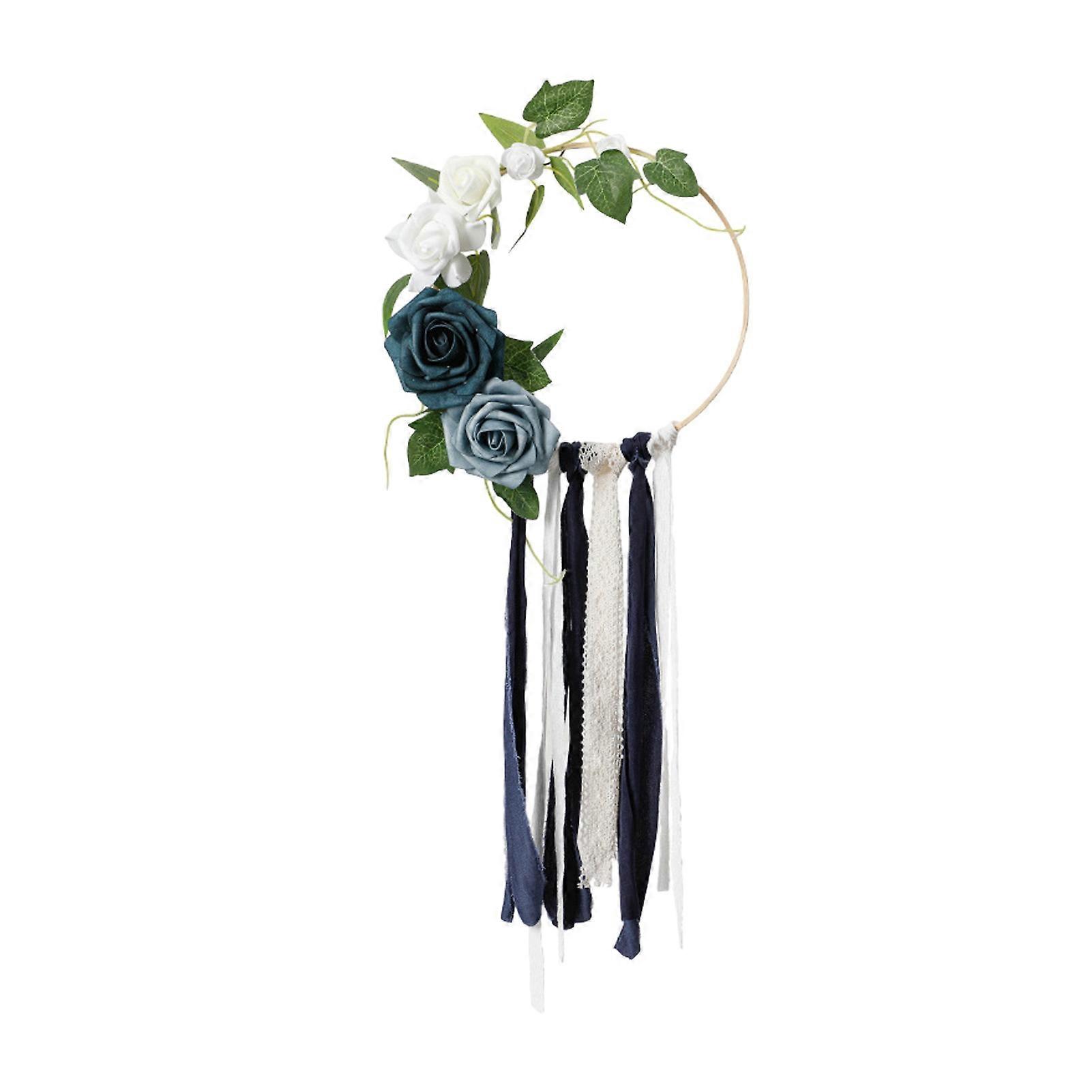Simulation Wreath Handmade Artificial Flower Fine Workmanship Festive Wall Hanging Party Decoration Wreaths