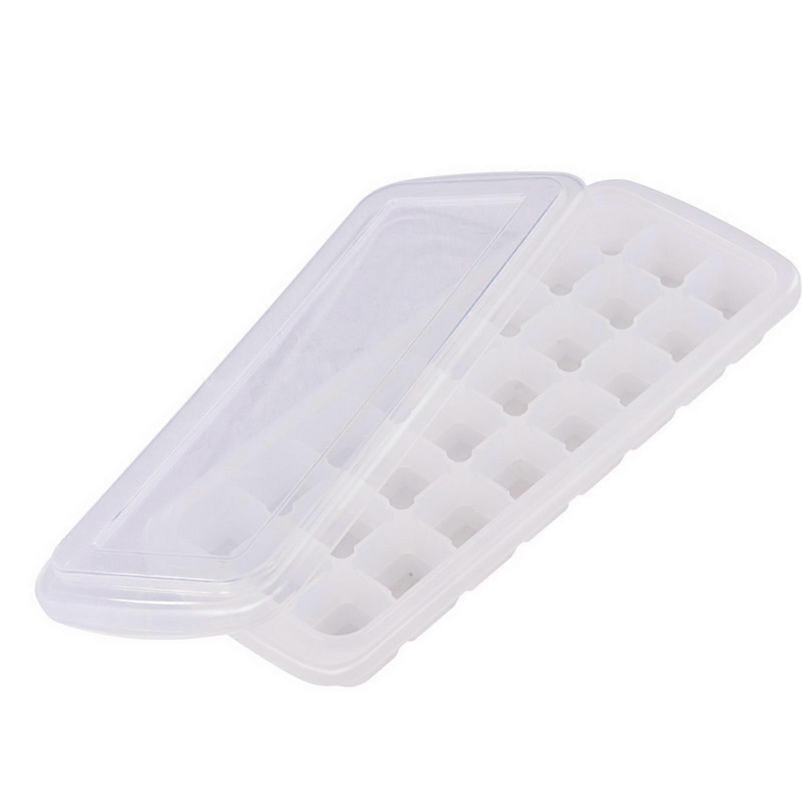 Ice Cube Tray Large Capacity with Cover Silicone 24 Grids Easy Release Ice Cube Trays Kitchen Tool KAESI