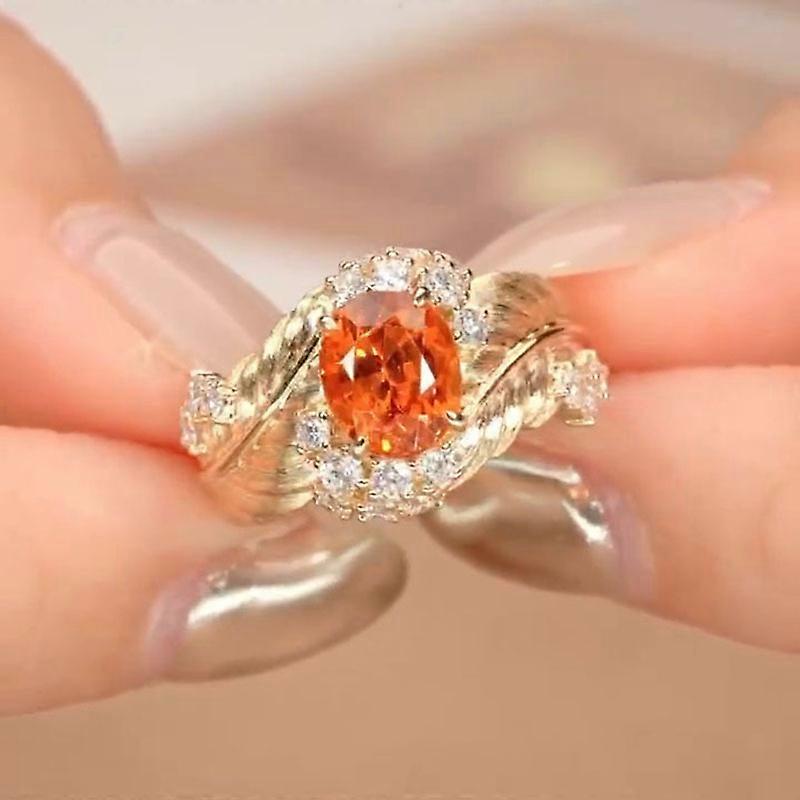 Artificial Sun Yellow Diamond Ring with Adjustable Female Opening