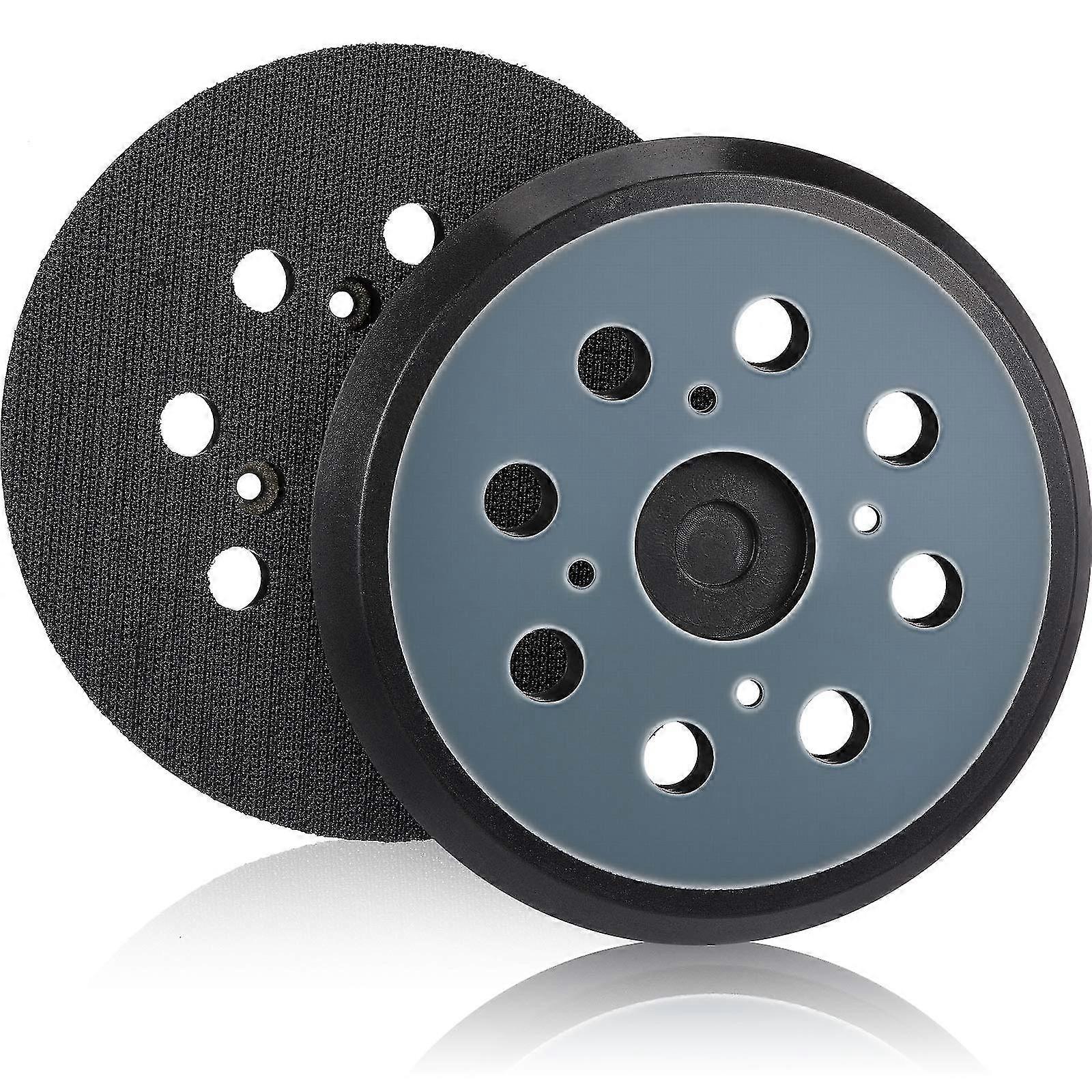 2 Pieces 125mm 8 Hole Hook And Loop Orbital Sander Pad Replacement Sanding Pad (blue,)
