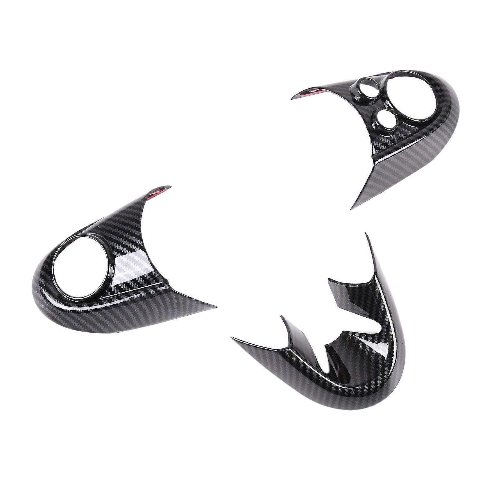 Car Steering Wheel Cover Carbon Fiber ABS Sticker Cover Trim for- MINI F54 F55 F56 F57 F60
