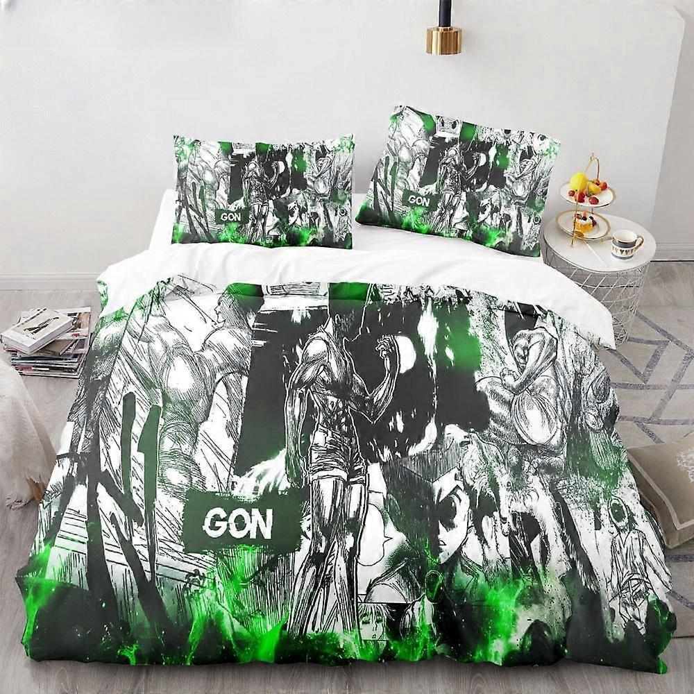 a938 ملاءات السرير اليابان الجديدة أنيمي مجموعة الفراش هنتر X هنتر بسكويت كروجر غطاء لحاف الفاخرة طقم سرير أطفال مزدوج الحجم للأولاد غرفة نوم ملاءات السرير iip938