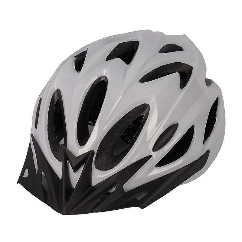 Bike Helmet for Adult Men and Women, Rear LED Light or Non-Lighted Option, Lightweight with Adjustable Side and Chin Straps, White