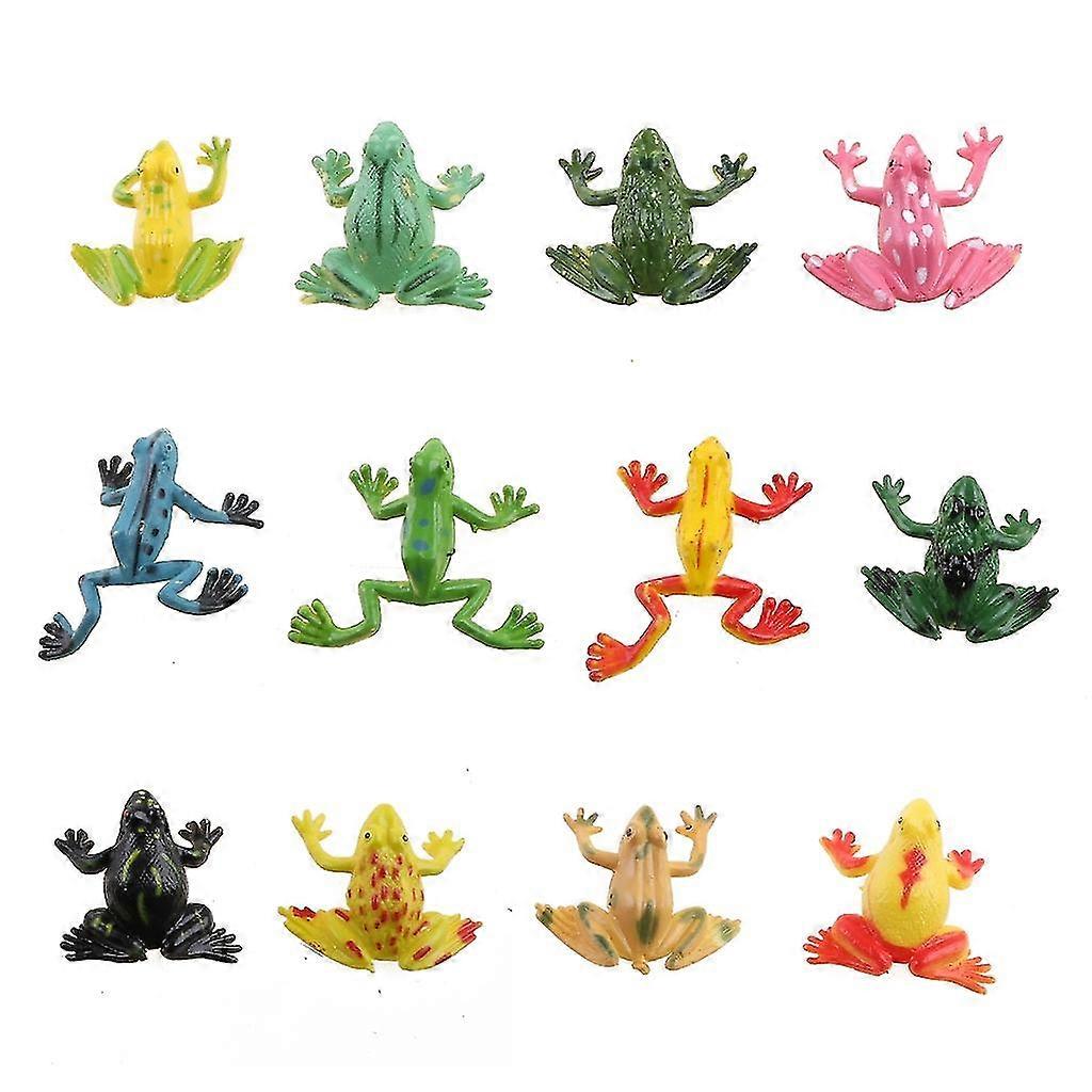 12pcs Enfants Jouet Figure Grenouilles Amphibian Learning Model Biologie Class Props