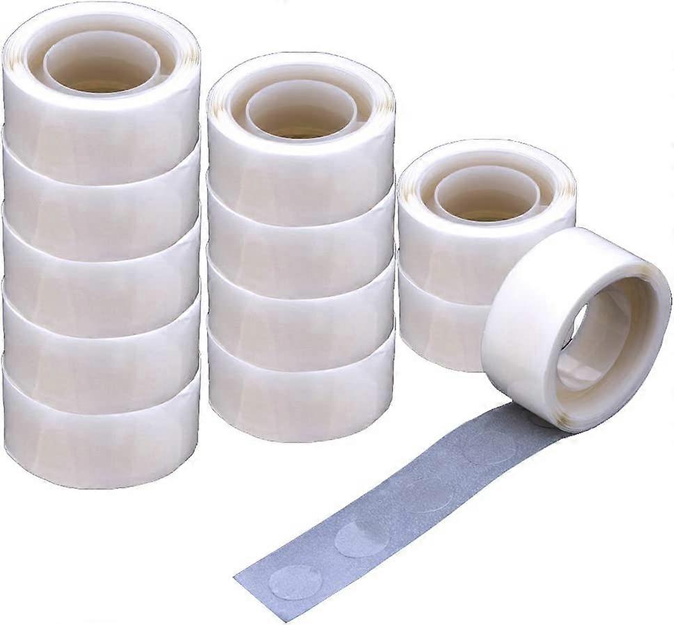 Balloon Glue 1200 PCS (12 Rolls) Double Sided Dots of Glue Removable Adhesive Point Tape Non-Liquid Craft Glue for Scrapbook Party Wedding Balloons De