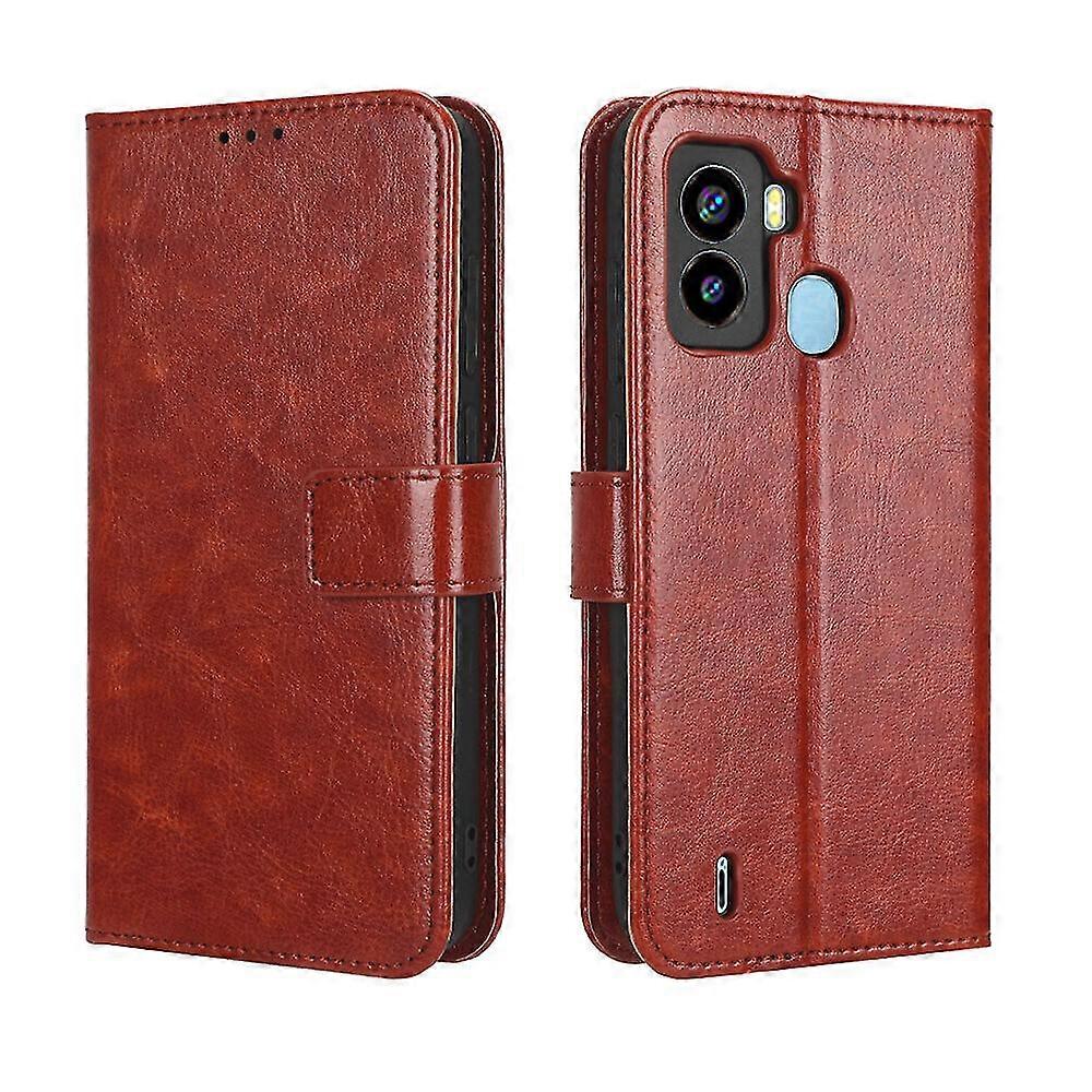 New Compatible With Tecno Pop 6 Case Magnetic Leather Wallet Flip Cover Folio Shockproof Case Compatible With Tecno Pop 6