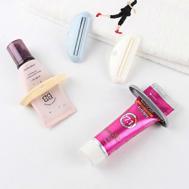 8 Pack Bathroom Toothpaste Dispenser Toothpaste Clips (Blue, Grey, Beige, White)