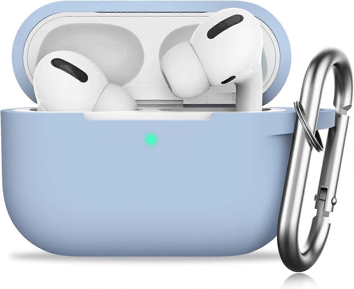 For AirPods Pro Case, Protective Silicone Shell with Keychain, Compatible with Apple AirPods Pro, Visible Front LED (Lilac)