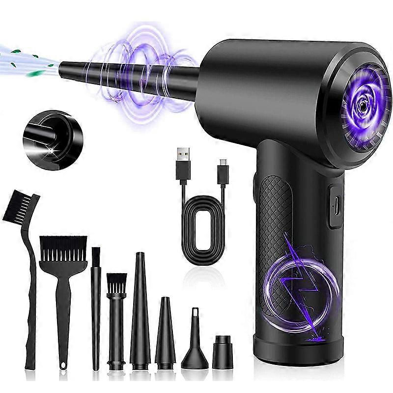 電動圧縮空気ダストブロワー、3速91000RPMキーボードクリーナー、7600mAhバッテリー付き、USB充電式