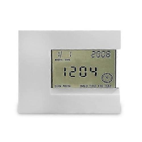 Digital Table LCD Alarm Clock Temperature Meter Timer Modern Electric Bedroom Clock Rotation Sensor