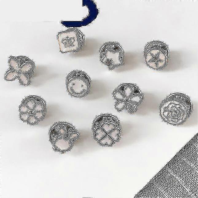 10pcs Prevent Accidental Exposure Buttons Brooch Pins Badge