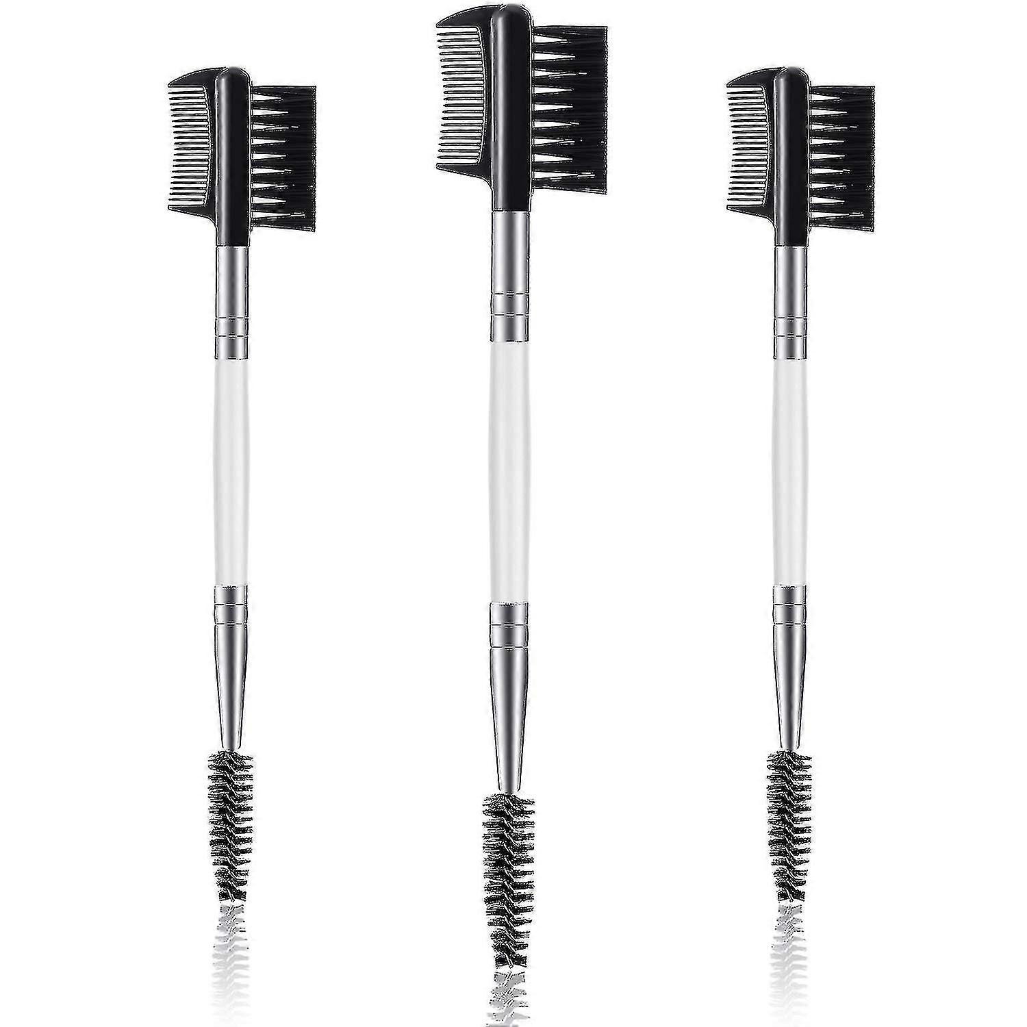 3 Pieces Eyebrow Eyelash Shaper Eyelash Comb And Eyebrow Brush Dual Comb Eyebrow Brush Double Head Eyebrow Brush Eyebrow Eyelash Makeup Grooming Tool