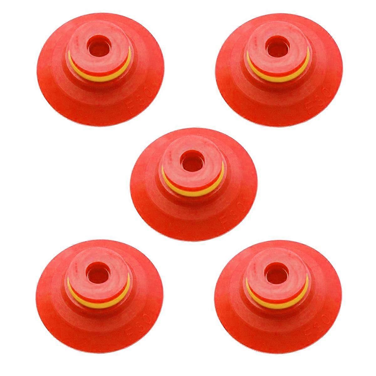 Industrial Flat Vacuum Suction Cup F Series Single-Layer Silicone Robotic Arm Accessory with Ribs,Pack of 5 Pcs F30