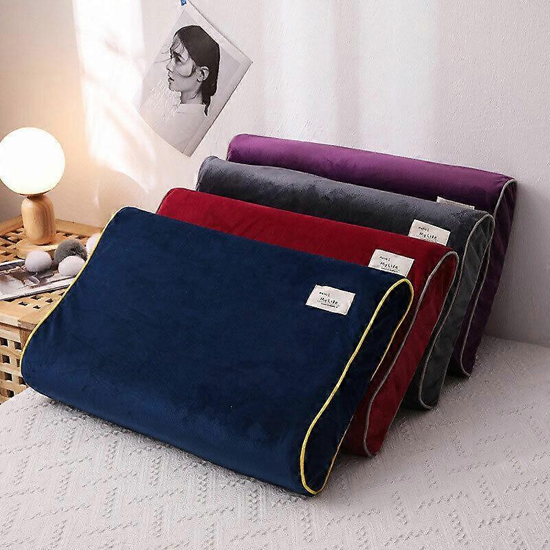 Velvet Pillowcase Memory Foam Contour Pillow Cover Cases Latex Pillow Case 1PC