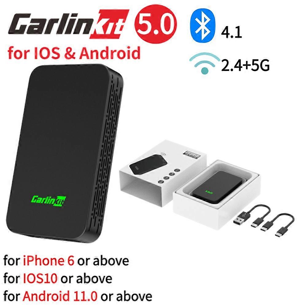 CarlinKit 5.0 2air CarPlay Android Auto Wireless Adapter Portable Dongle for Car Radio with Wired CarPlay/Android Auto