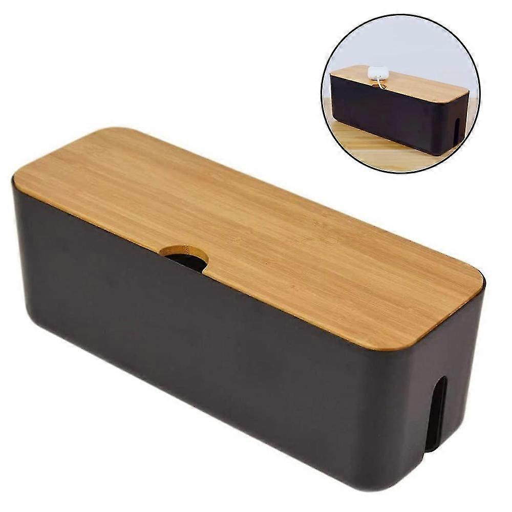 Cable Management Box, Small White Cable Storage Box, Compatible with Extension