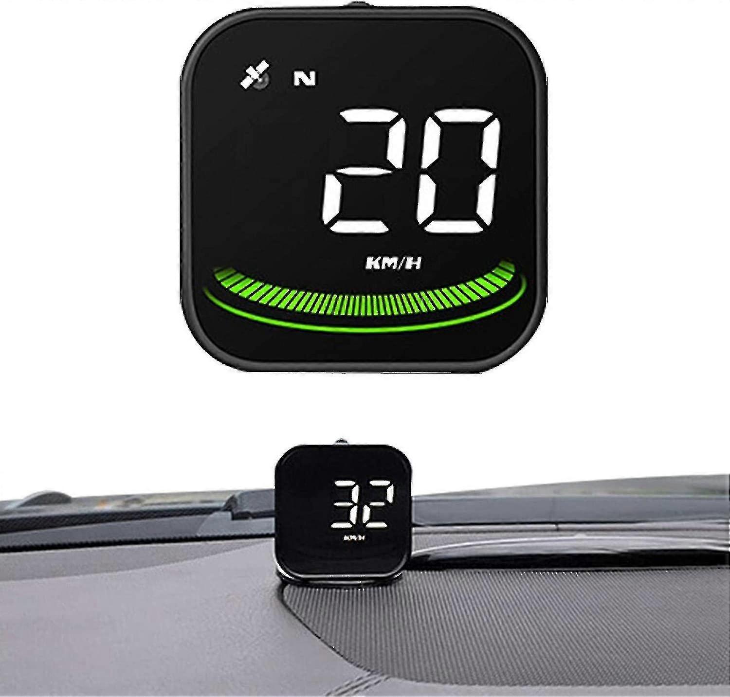 Digital Speedometer - Universal Vehicle Smart Display Digital Car Dashboard - G4 Speedometer Gps Interface, Warning Alarm (black, 52*52*14mm)