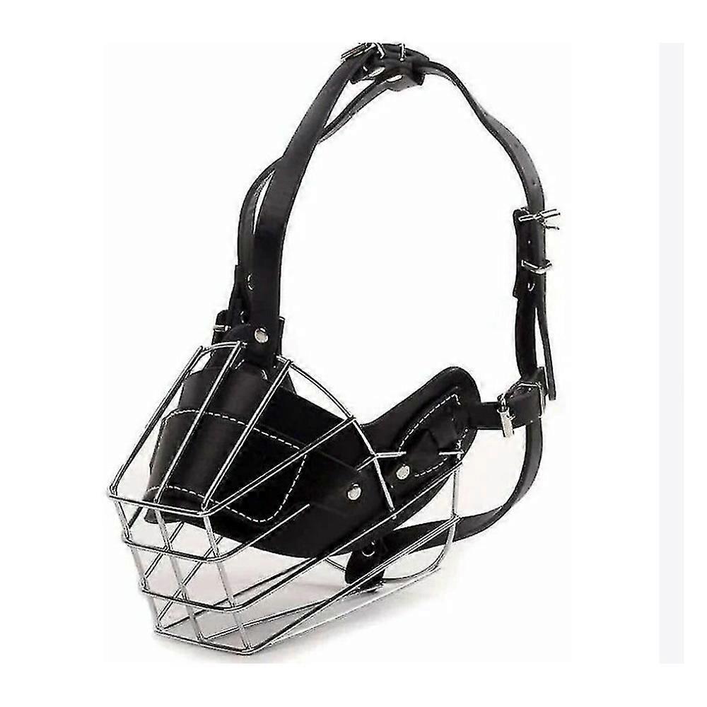 SUPER METAL MUZZLE Leather muzzle for medium-sized dogs