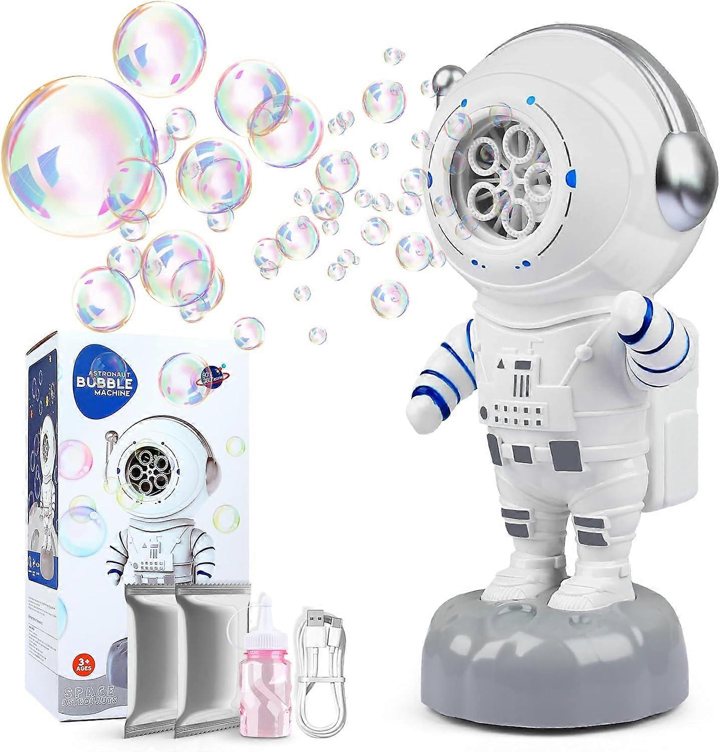 Seifenblasenmaschine Automatisches Seifenblasengebläse Elektrischer Seifenblasenmacher 360 gedreht für Kinder Erwachsene USB-Aufladung, 100% neu