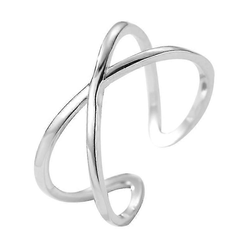 Irregular Silver Ring for Women Thin Wide Adjustable Open Rings Stackable Promise Band Ring Mens Ring