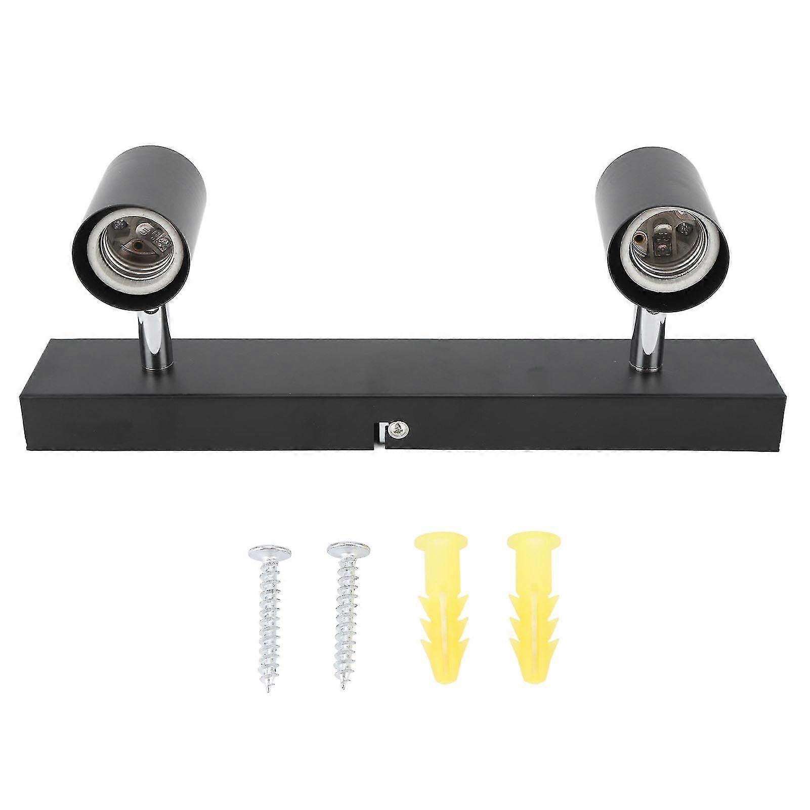 LED Track Light Fixtures - Two Bulb Fixed Rail with Rotating Heads for Kitchen Cabinet Hall