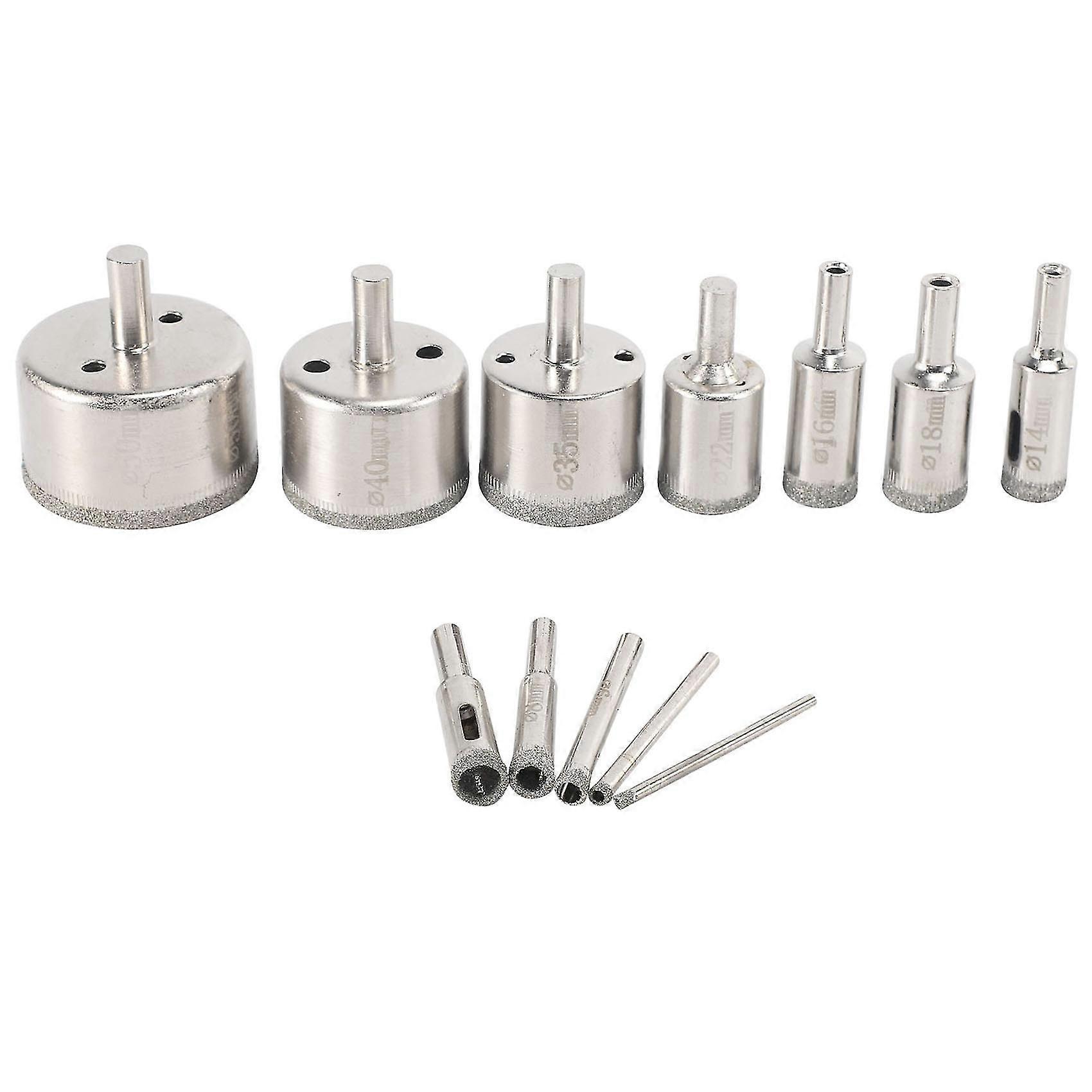 12pcs Diamond Drill Bits Glass Tile Hole Saw Bits Set, Hollow Core Drill Bits, Extractor Remover Ho