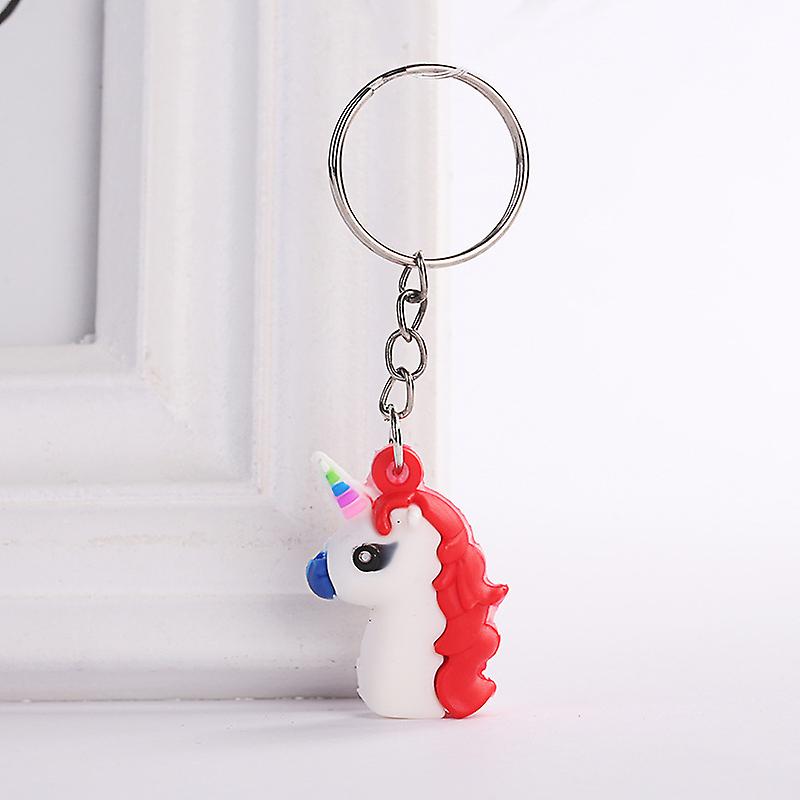 Stereo Unicorn Car Soft Plastic Unicorn Pendant Key Chain
