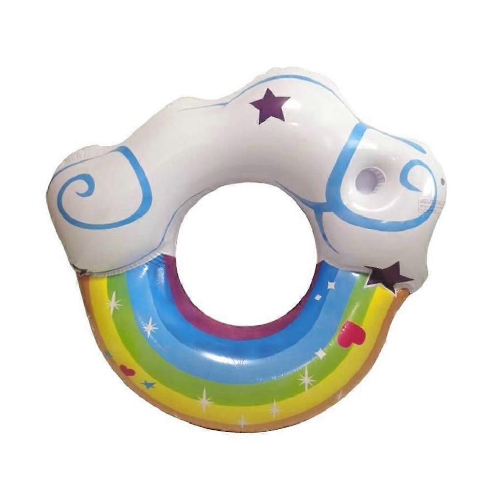 Rainbow Swimming Ring Summer Inflatable Pool Float for Kids