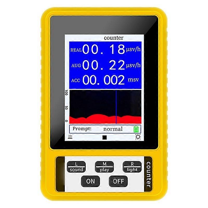 Geiger Counter Nuclear Radiation Detector with LCD Display Screen Dosimeter Detectors Beta Gamma X-Ray Tester Portable