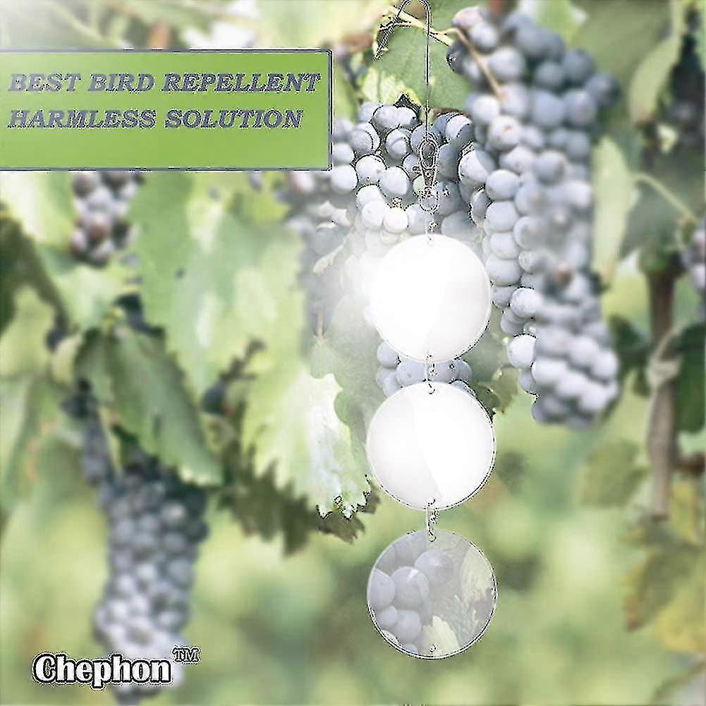 Bird Scare Discs Set - Large 24 Discs- Highly Reflective Double-sided Bird Reflectors