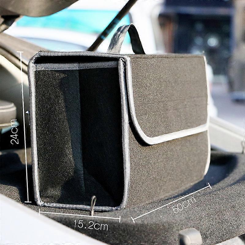 Car Trunk Organizer Soft Felt Storage Box Large Anti Slip Compartment Boot Storage Organizer Tool Bag Car Storage Bag