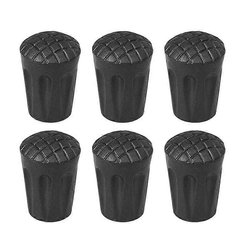 6Pcs/pack Walking Pole Stick Tips 11mm Non-slip.Stick End Trekking Pole Tip Protectors Rubber Pads Replacement For Hiking Stick Canes & Walking Sticks