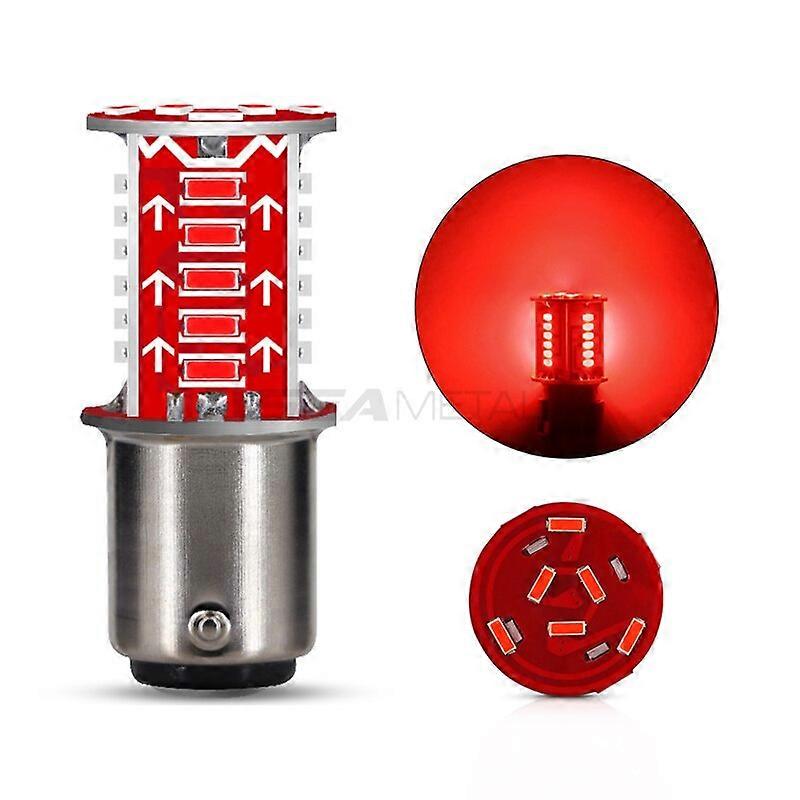 BLALION 2PCS 1157 LED Strobe Brake Light BAY15D Bulb 30SMD DRL Water Flash Reversing Parking Car Turn Signal Tail Lamp Motorcycl