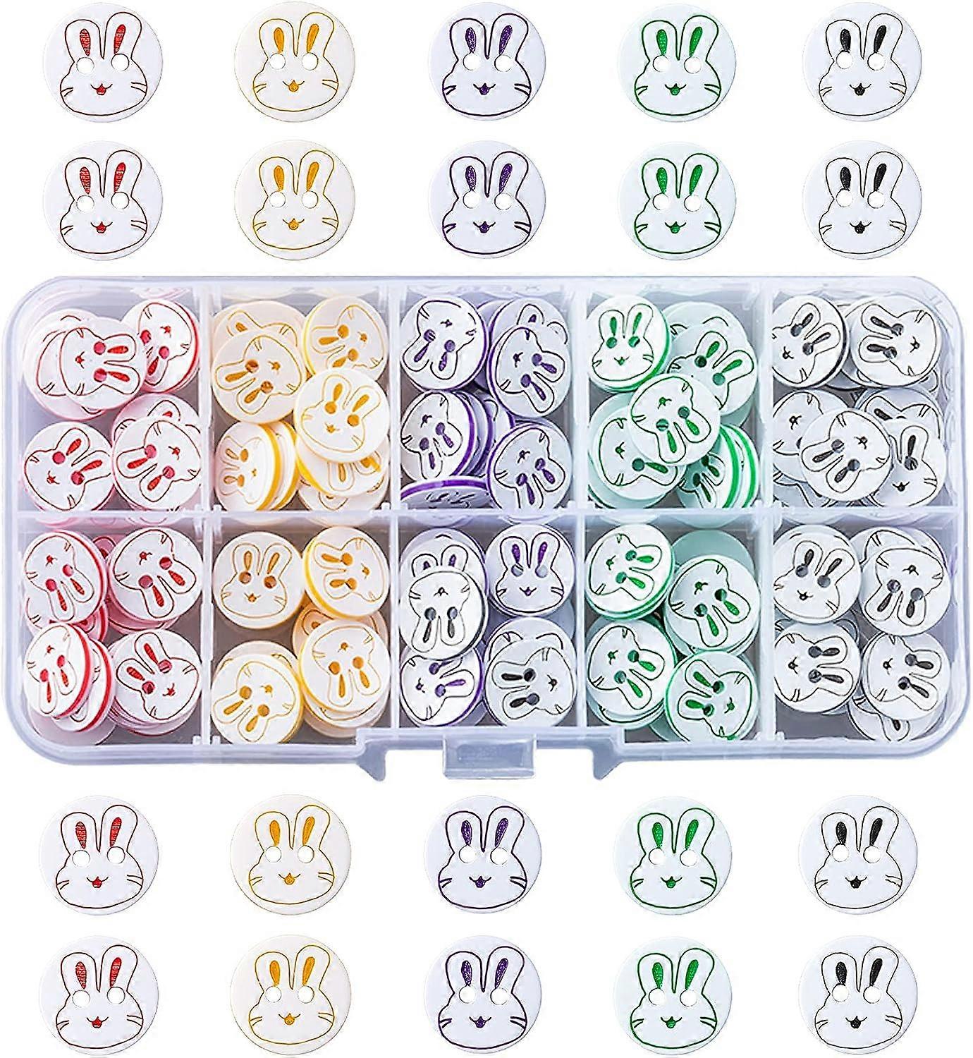 150Pcs Buttons for Baby Cardigans Knitting 12.5mm, Resin Buttons Mixed Color, Round Sewing Buttons, Cute Assorted Buttons with Plastic Storage Box for