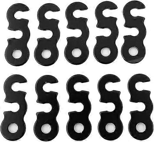 10pcs tent rope strength adjuster (black), tent wind rope buckle cable, wind rope buckle aluminum alloy cable wind rope adjuster, used for cam hiking