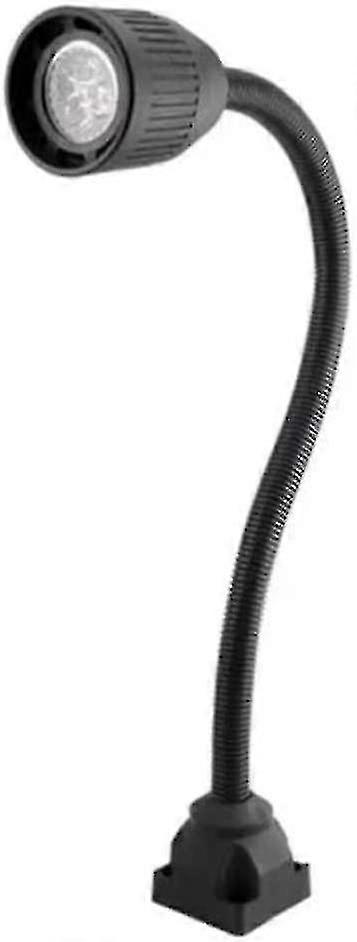 Machine Light Metal Industrial Work Light With Fixed Base Flexible Arm Lathe Lighting 220v 5w(black)(1pcs)