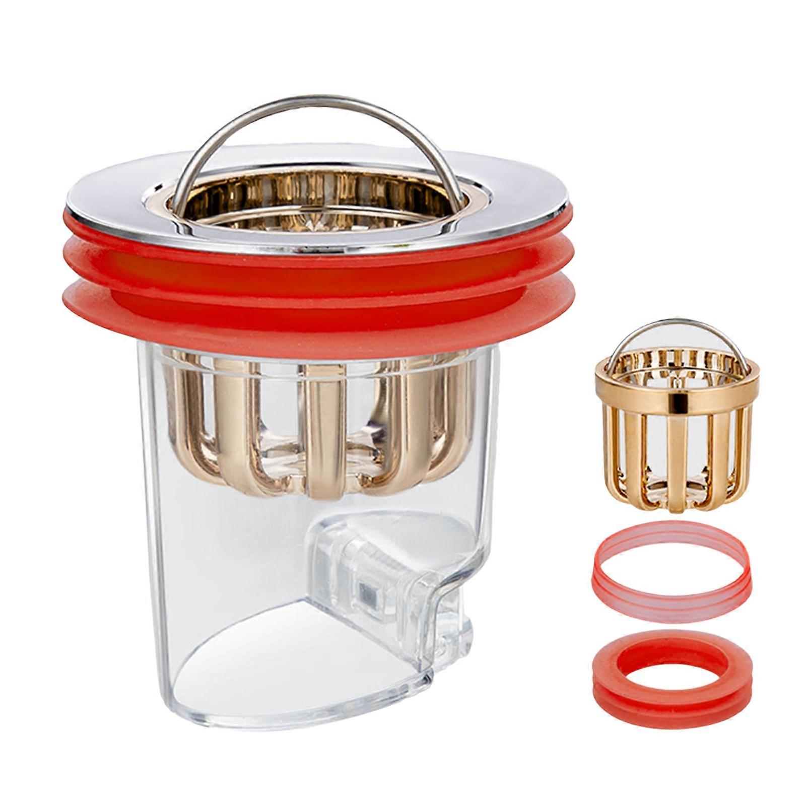 Shower Floor Drain Backflow Preventer Valve Sewer Core Drainage Insert Drain Plug Hair Catcher Gas Sealer Floor Strainer Trap Seal