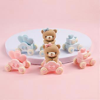 19 Pièces Décoration Gâteau Ours Et Boules - Topper En Mousse, Pour Anniversaire, Mariage, Fête