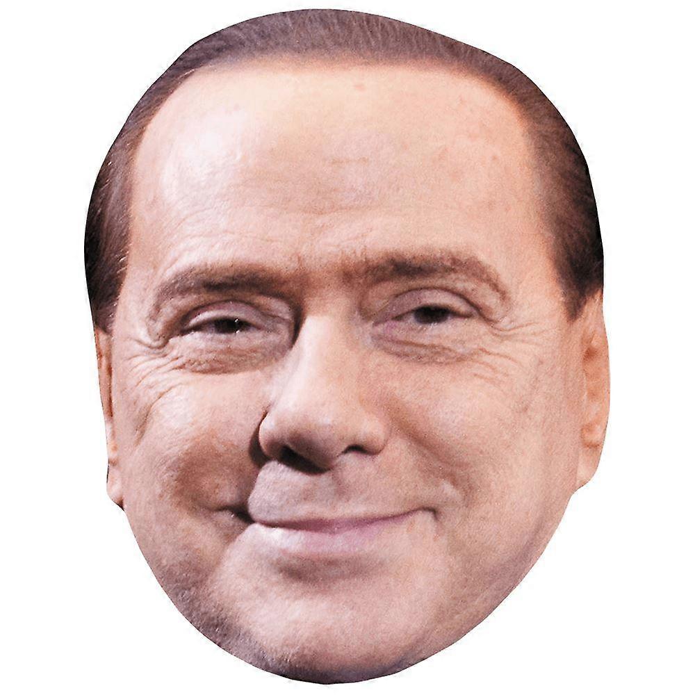 Silvio Berlusconi (Smile) Celebrity Mask, Flat Card Face